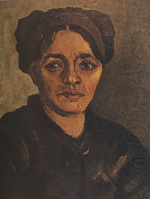 Head of a Peasant Woman with Dark Cap (nn04), Vincent Van Gogh